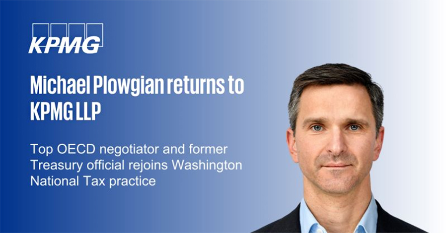 Michael Plowgian rejoins KPMG as tax principal 