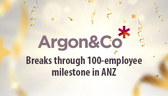 Fast-growing Argon & Co reaches 100 professionals in ANZ
