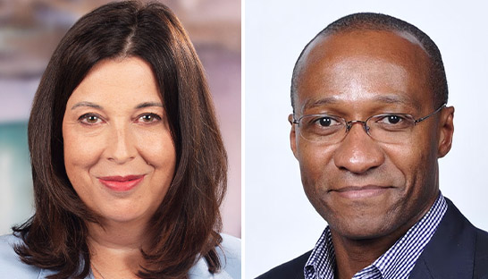 Big Four chiefs: Janet Truncale (EY) and Mohamed Kande (PwC)