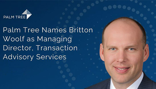 Palm Tree hires Britton Woolf as managing director for transaction advisory 