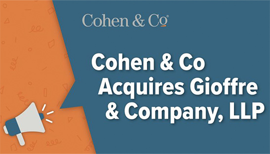 Cohen & Co acquires Gioffre & Company